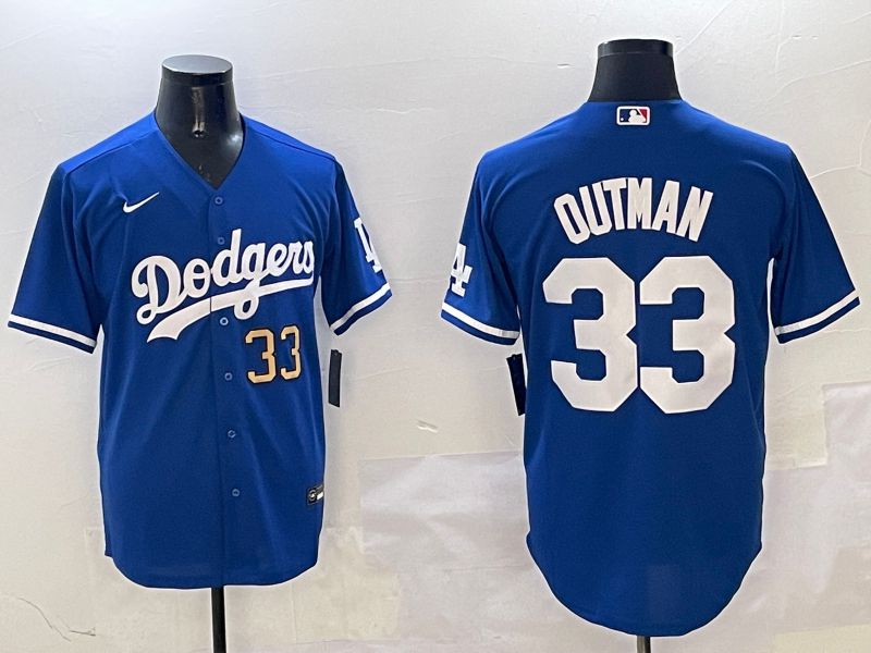 Men Los Angeles Dodgers #33 Outman Blue Game 2025 Nike MLB Jersey style 9->los angeles dodgers->MLB Jersey
